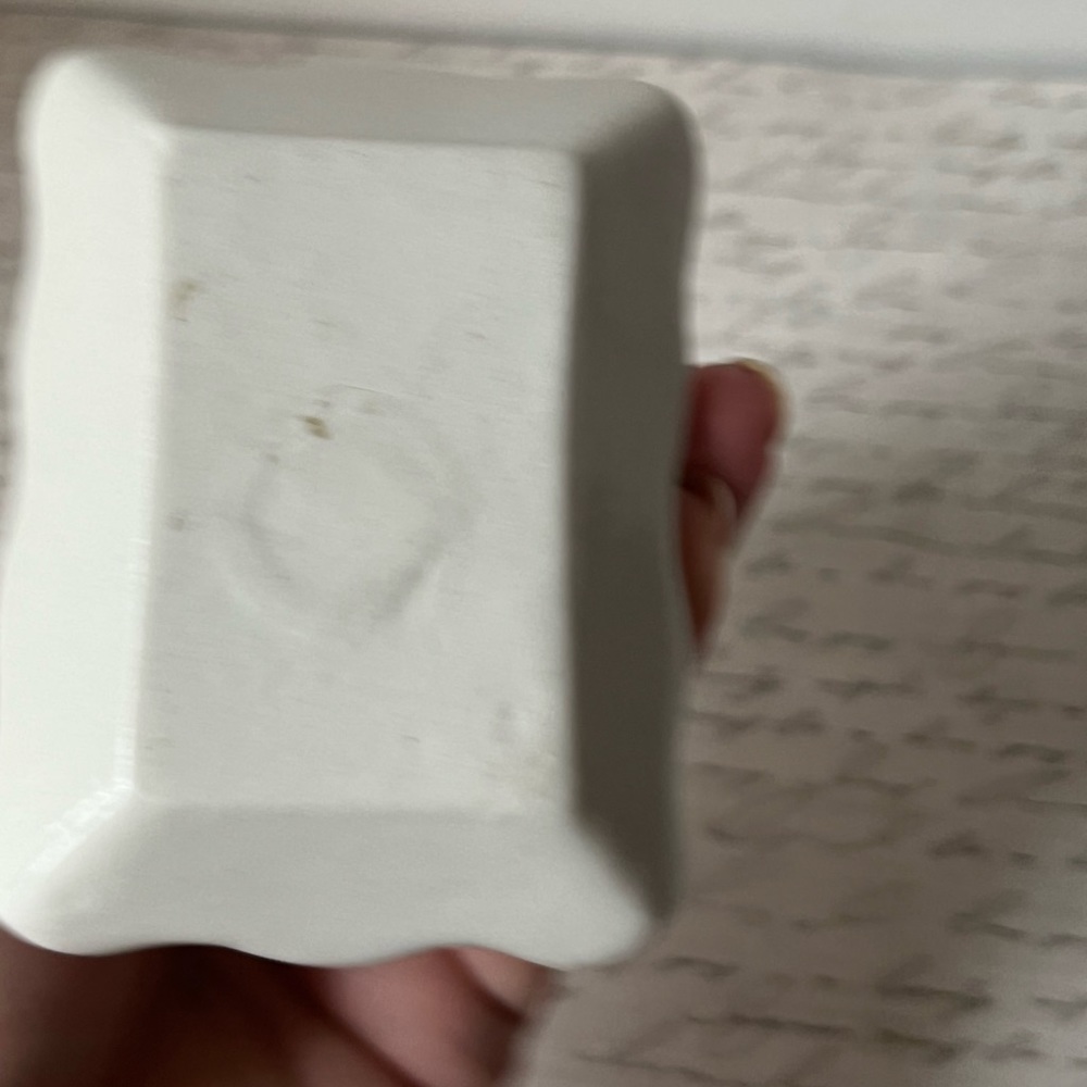 Ring Holder Ceramic, White Bird Bath Jewelry Dish Tray - Picture 6 of 6